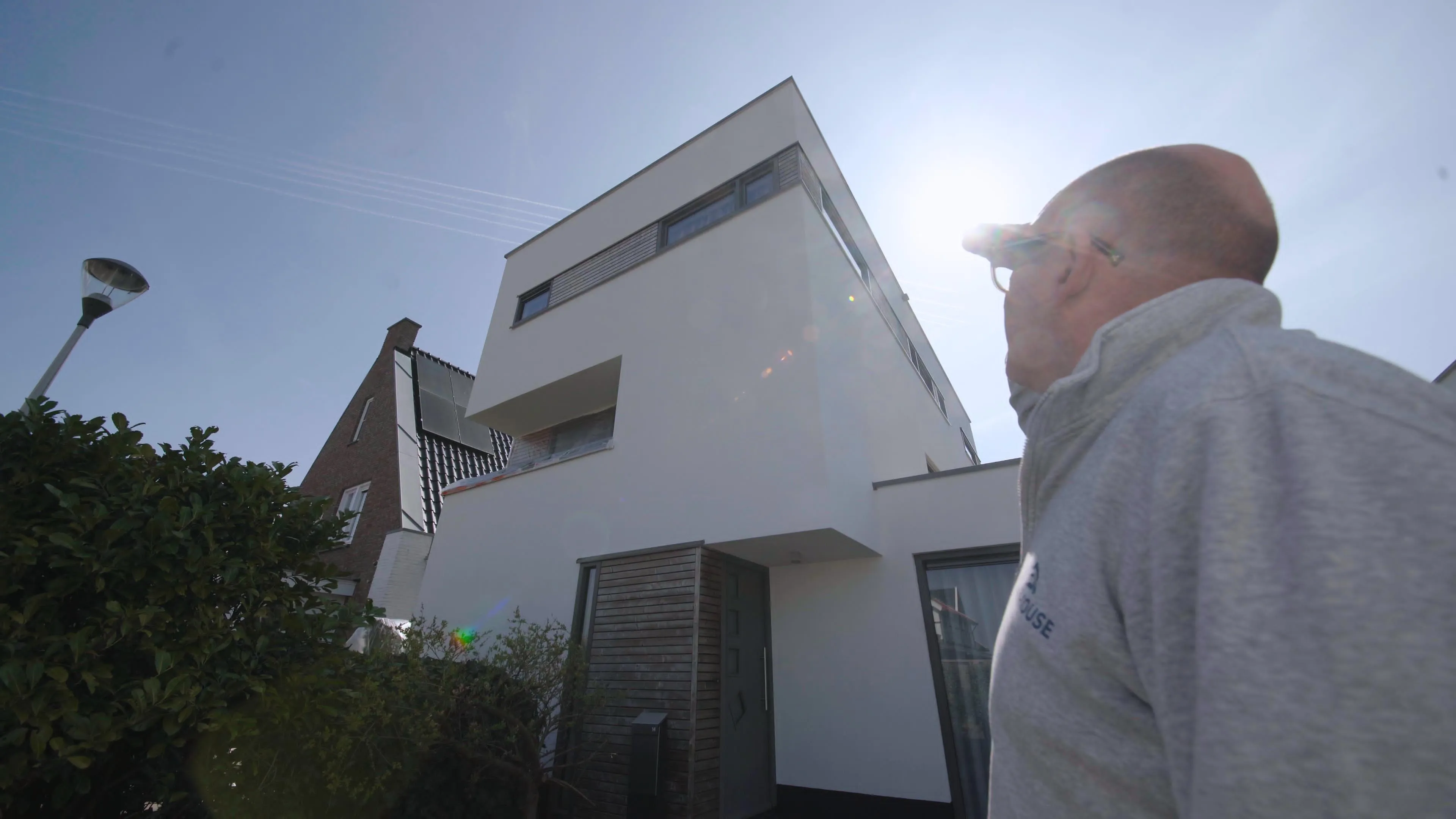 Woning met een nieuw afgewerkte crepi-gevel